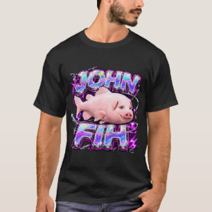 Camiseta John Pork Fih divertido está llamando a Brainrot F