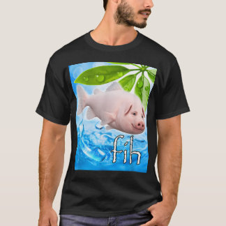 Camiseta John Pork Fish Fih divertido llamando Dih Brainrot