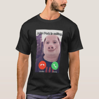 Camiseta John Pork Llama Al Teléfono De Respuesta