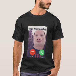 Camiseta John Pork Llama Al Teléfono De Respuesta