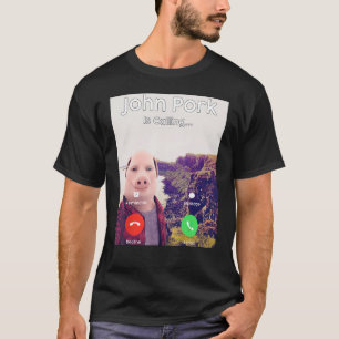 Camiseta John Pork Llama Al Teléfono De Respuesta
