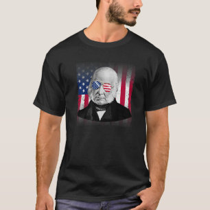 Camiseta John Quincy Adams Bandera Americana Patriótica 4 d