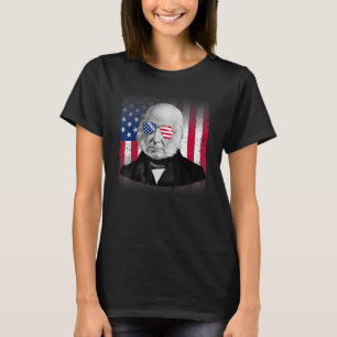 Camiseta John Quincy Adams Bandera Patriótica Americana 4 d