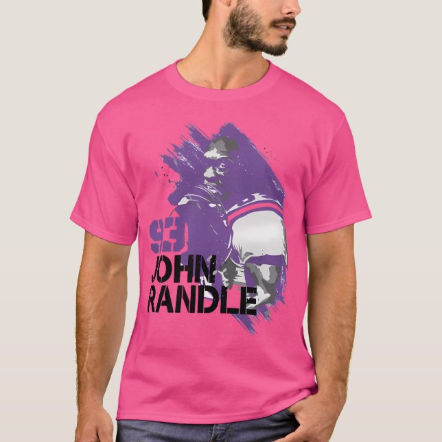 Camiseta John Randle Minnesota Paint (Anverso)
