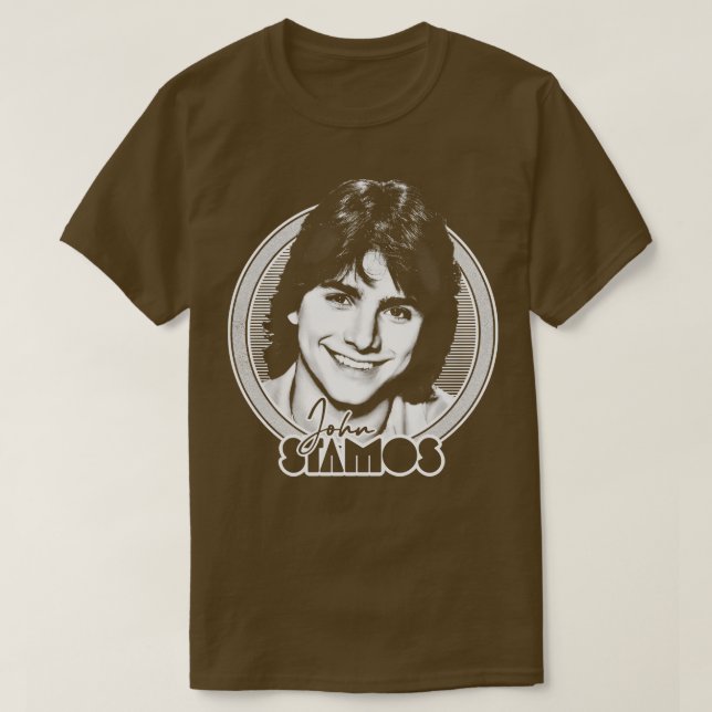 Camiseta John Stamos Retro Fan Art 1 (Diseño del anverso)