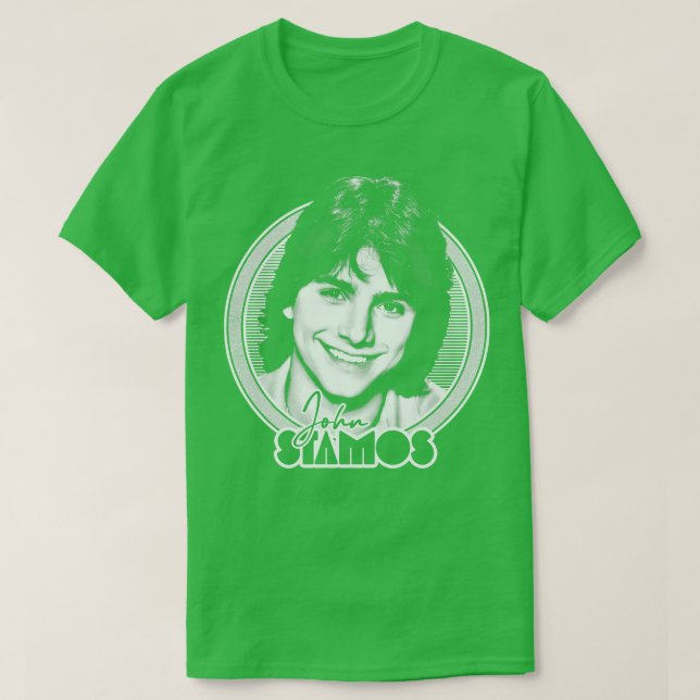 Camiseta John Stamos Retro Fan Art 1 (Diseño del anverso)
