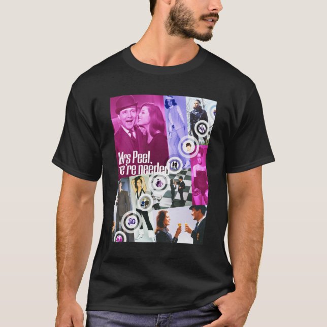 Camiseta JOHN STEED y la SRA. EMMA PEEL 1960 SPYFi Pop Art (Anverso)