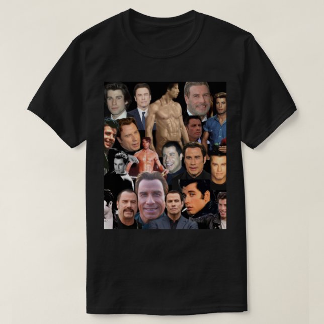 Camiseta john travolta colllage (Diseño del anverso)