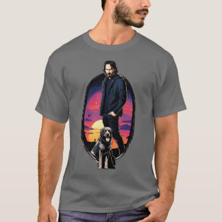 Camiseta John Wick y su película sobre el atardecer del per