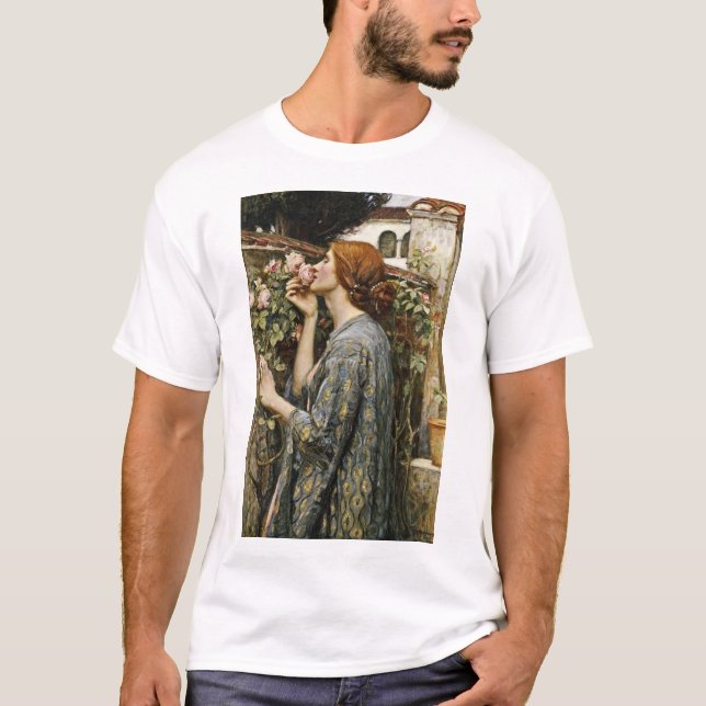 Camiseta John William Waterhouse - El alma del Rosa (Anverso)