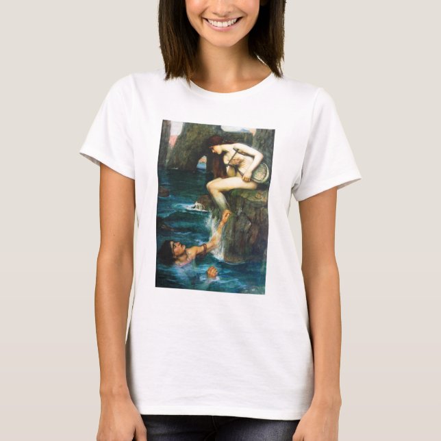 Camiseta John William Waterhouse la sirena (Anverso)
