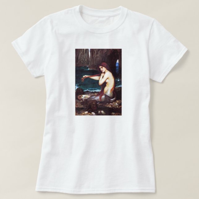 Camiseta John William Waterhouse Mermaid (Diseño del anverso)