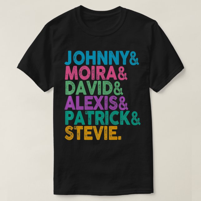 Camiseta Johnny And Moira And David and Aleis  Apparel Prem (Diseño del anverso)