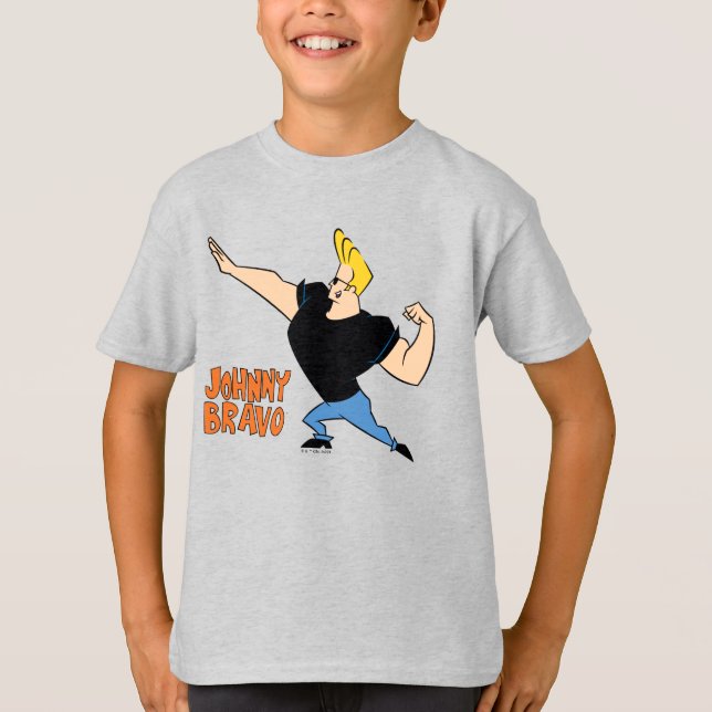 Camiseta Johnny Bravo Flexing (Anverso)