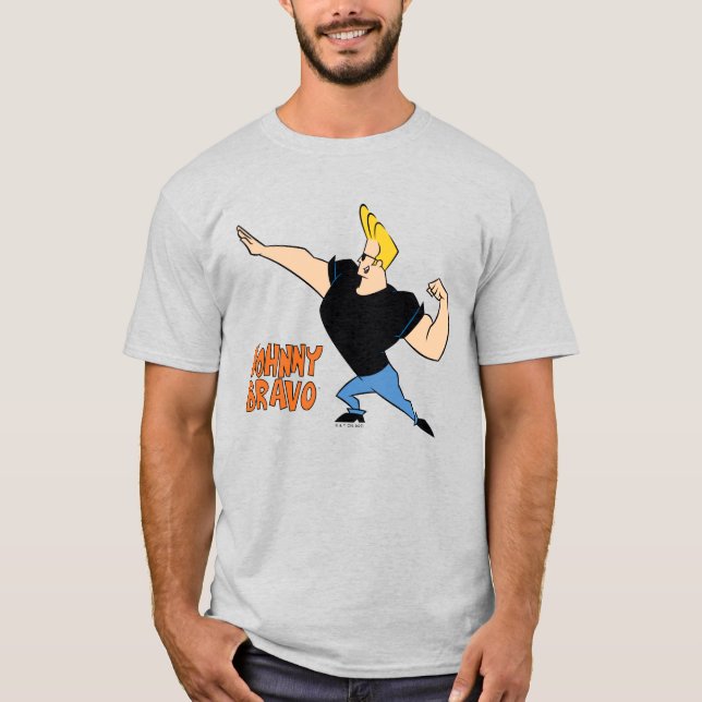Camiseta Johnny Bravo Flexing (Anverso)