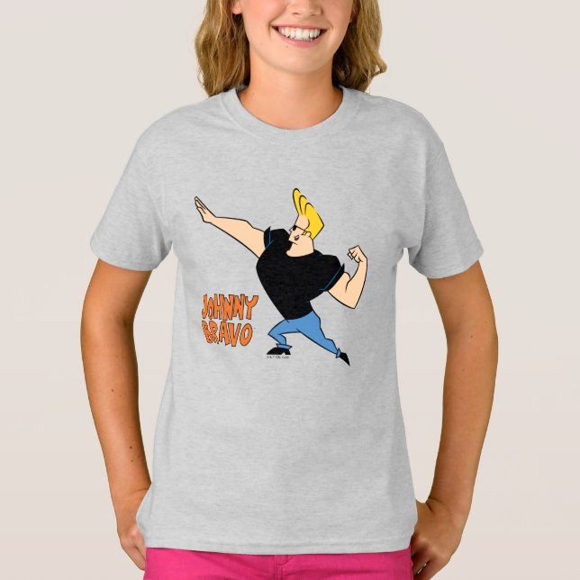 Camiseta Johnny Bravo Flexing (Anverso)