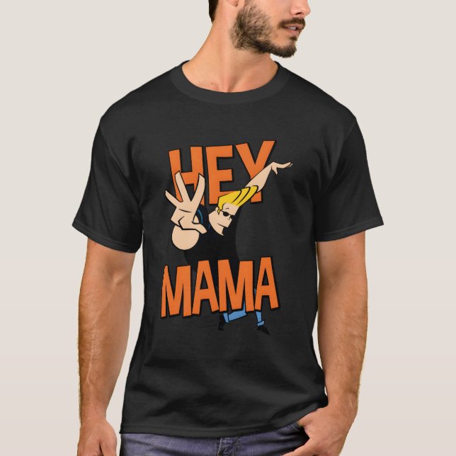 Camiseta Johnny Bravo Hey Mama (Anverso)