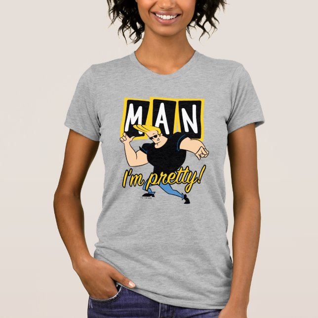 Camiseta Johnny Bravo - Hombre, soy Bonito (Anverso)