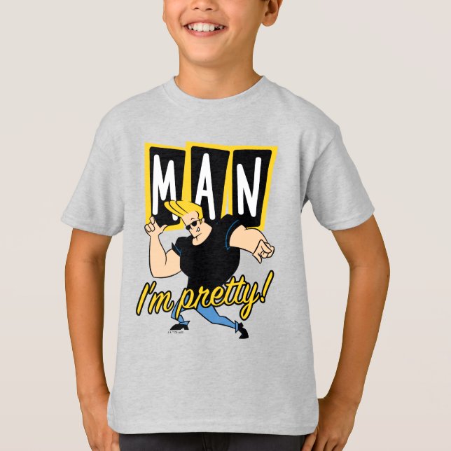 Camiseta Johnny Bravo - Hombre, soy Bonito (Anverso)