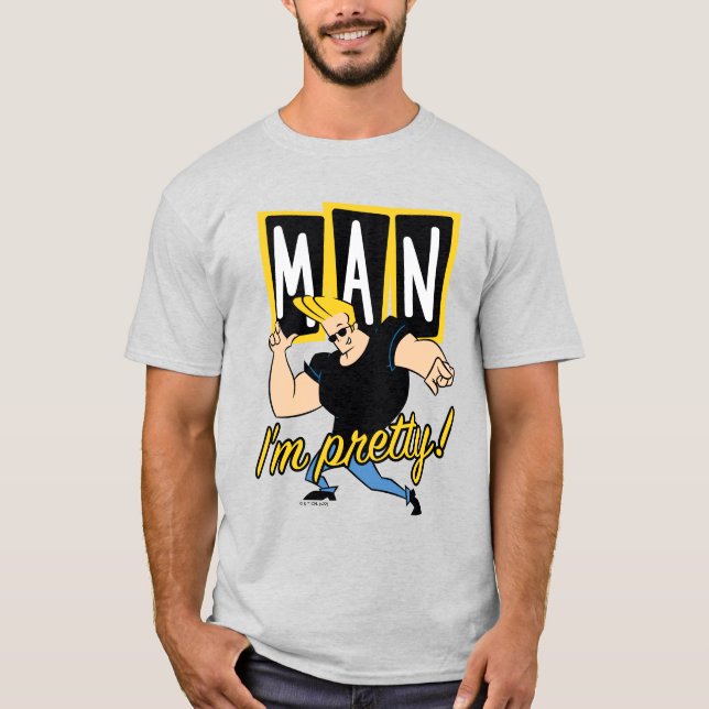Camiseta Johnny Bravo - Hombre, soy Bonito (Anverso)