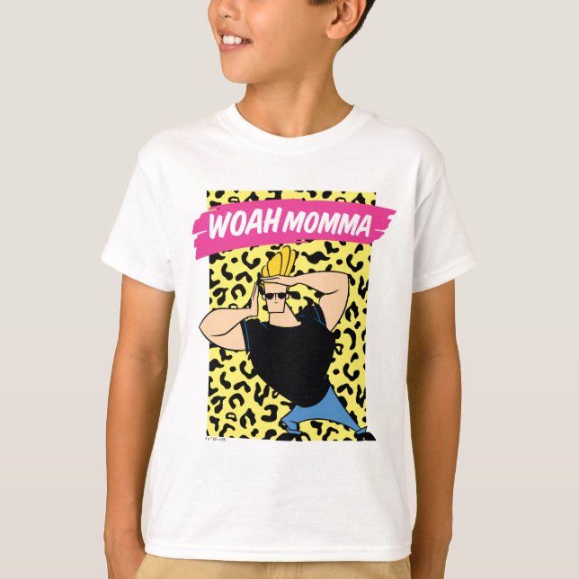 Camiseta Johnny Bravo - Woah Momma (Anverso)