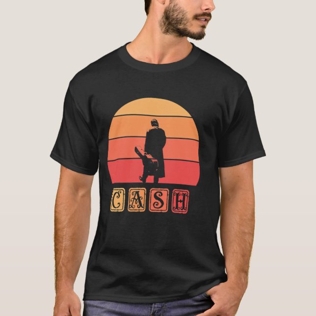 Camiseta Johnny Cash Retro Art (Anverso)