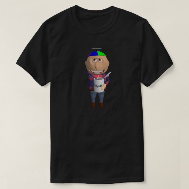Camiseta Johnny comiendo azúcar (Diseño del anverso)
