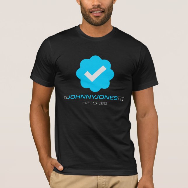 Camiseta @JohnnyJonesIII - verificado - negro (Anverso)