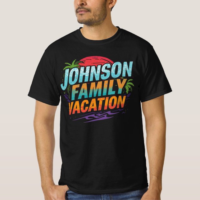 Camiseta Johnson Family Vacation Custom Destination Travel (Anverso)