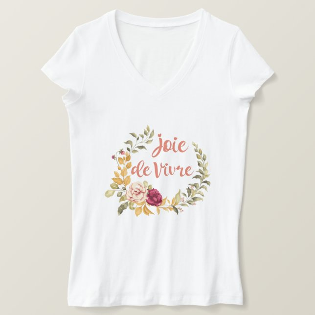 Camiseta Joie de Vivre French Saying (Anverso del diseño)