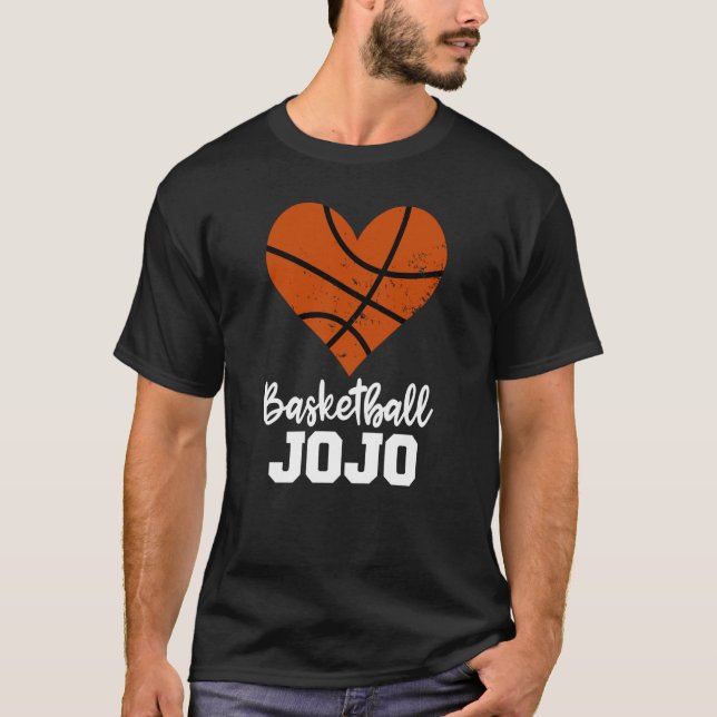Camiseta Jojo de baloncesto Baloncesto Corazón Abuela Jojo (Anverso)