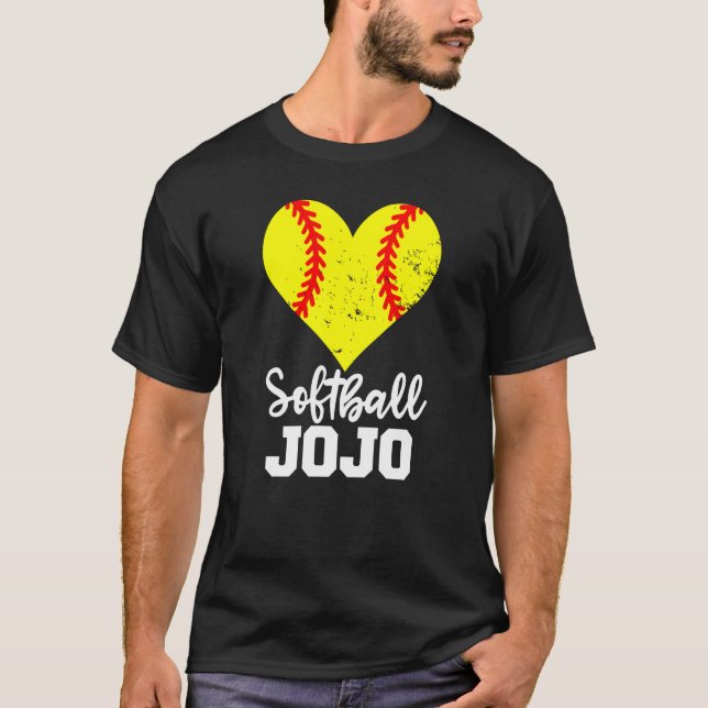 Camiseta Jojo de Softball Abuela de corazón JoJo (Anverso)