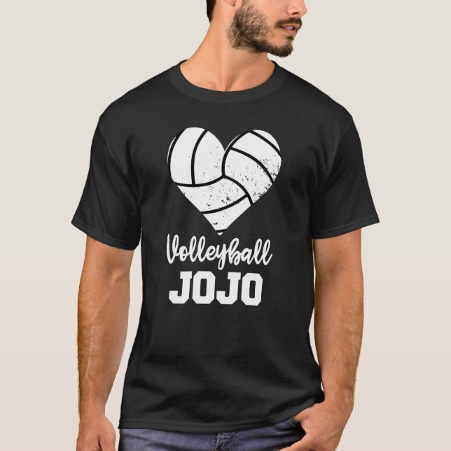 Camiseta Jojo de voleibol Voleibol Corazón Abuela Jojo (Anverso)