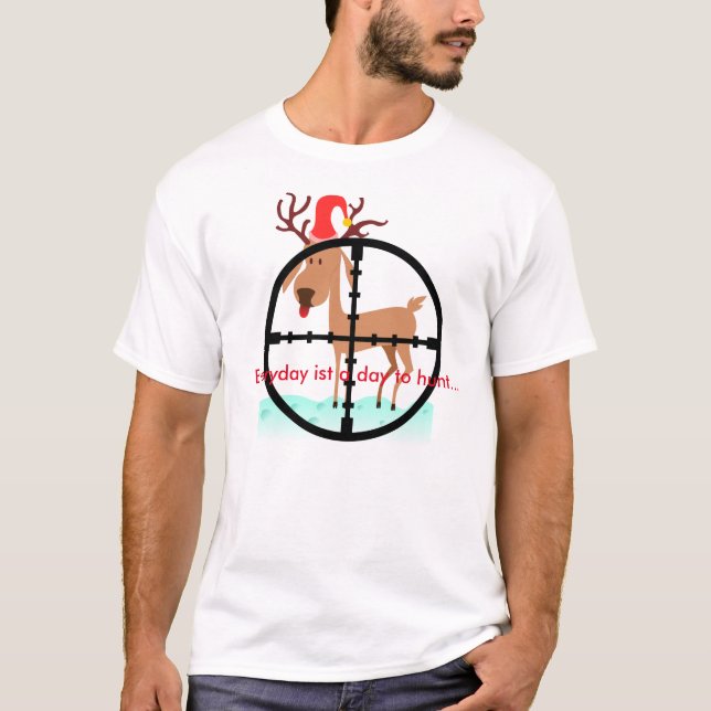Camiseta Joke shirt Christmas hunting (Anverso)
