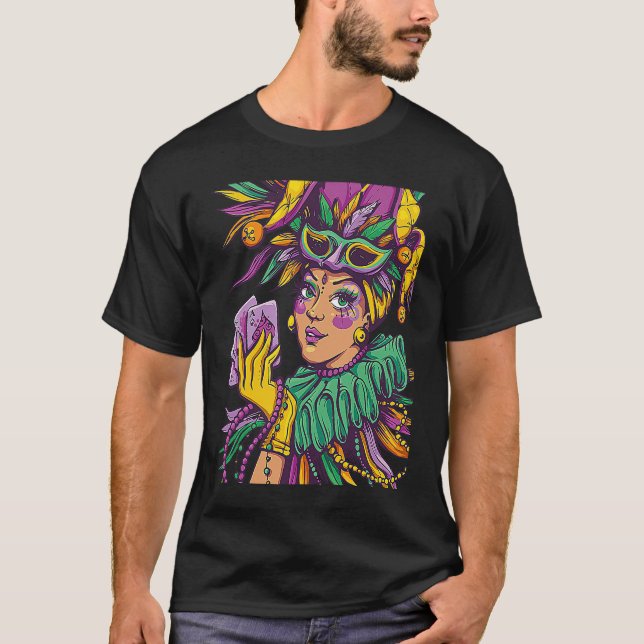 Camiseta Joker Mardi Gras Party Parade Shenanigans Carnival (Anverso)