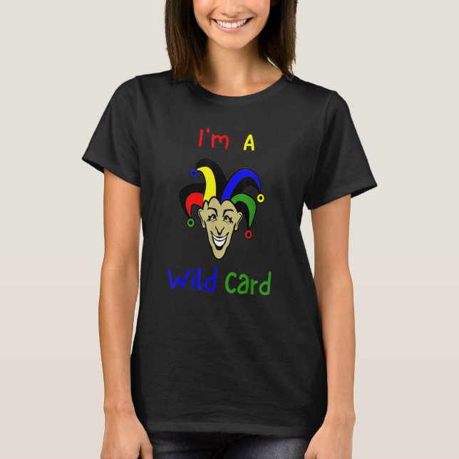 Camiseta Joker  Wild Card   Expression Clown Face  Colorful (Anverso)