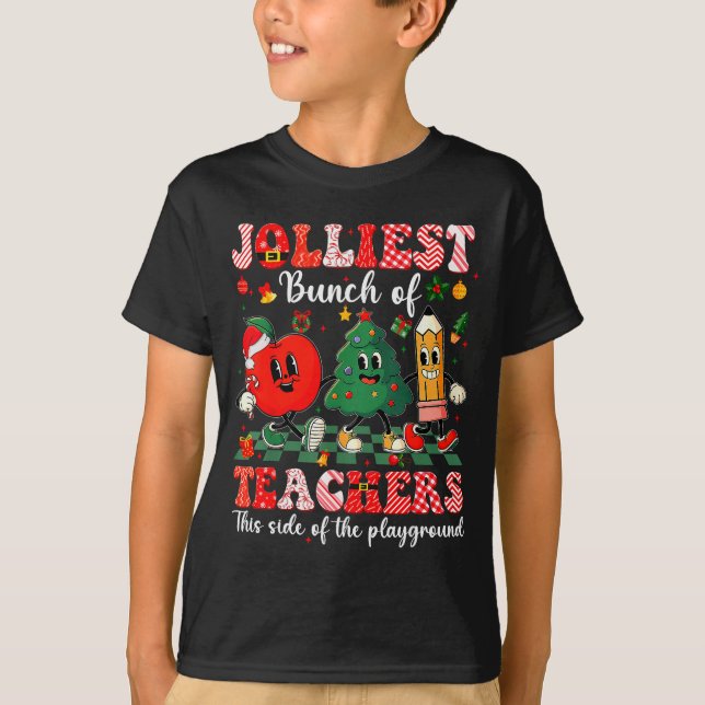 Camiseta Jolliest Bunch Of Teachers Christmas Xmas Teacher  (Anverso)