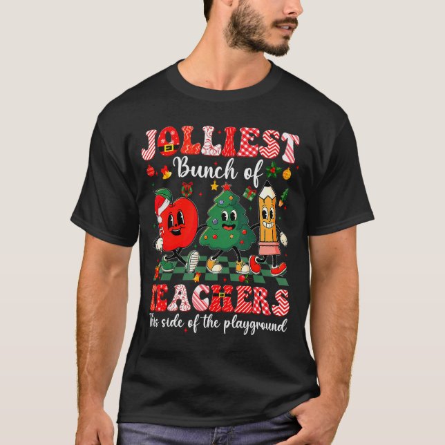 Camiseta Jolliest Bunch Of Teachers Christmas Xmas Teacher  (Anverso)