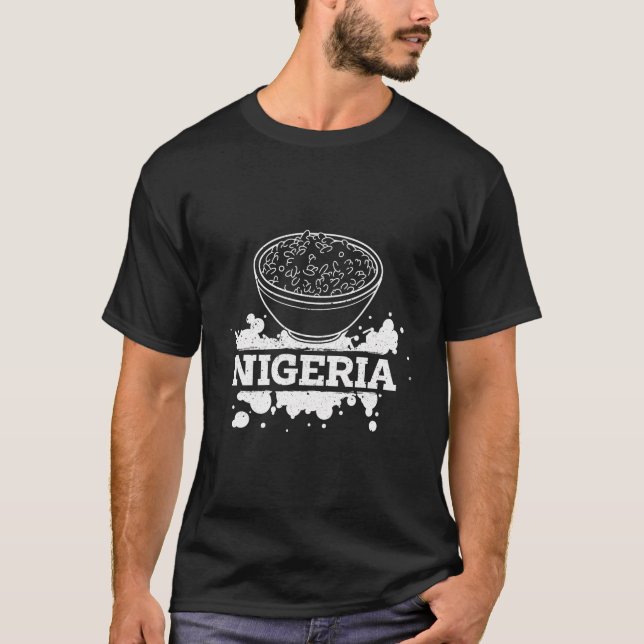 Camiseta Jollof Nigeria Fried Food Banderas nigerianas Afri (Anverso)