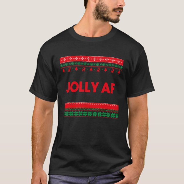 Camiseta Jolly AF Feo Sweater, Navidades feos sarcásticos (Anverso)
