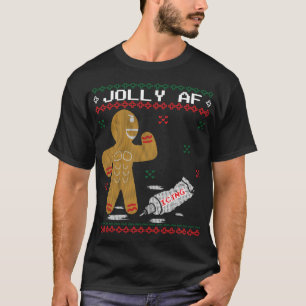 Camiseta Jolly AF Gingerbread Man Body Builder Feo Christin