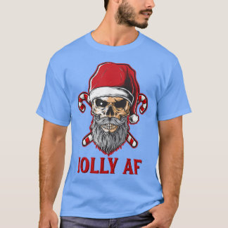 Camiseta Jolly AF Skeleton Santa Hat Candy Crew Chris