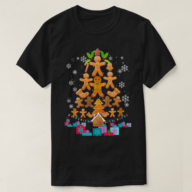 Camiseta Jolly Gingerbread Christmas Tree Tee Gingerbread D (Diseño del anverso)