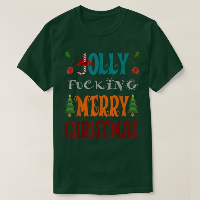 Camiseta Jolly Merry Christmas Funny Navidades Santa C (Diseño del anverso)