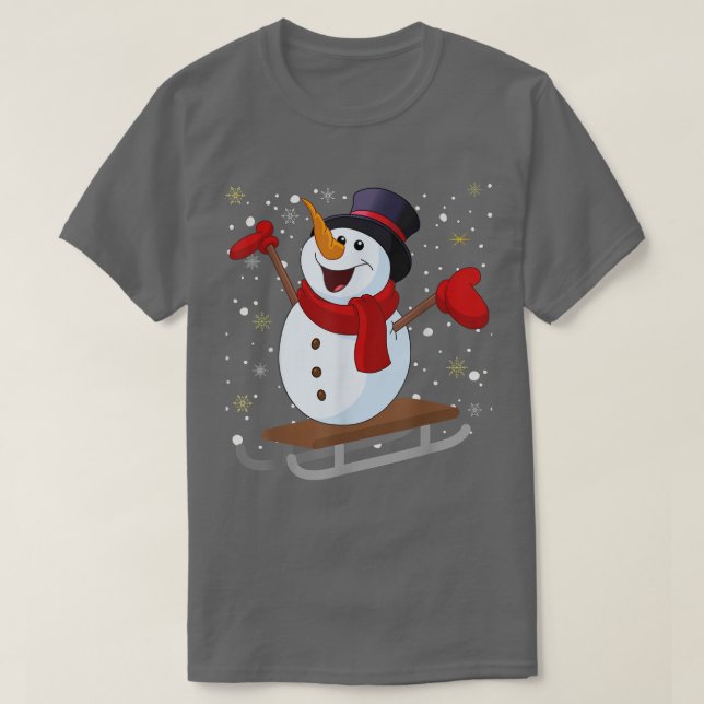 Camiseta Jolly Navidades Snowman durmiendo en el invierno d (Diseño del anverso)