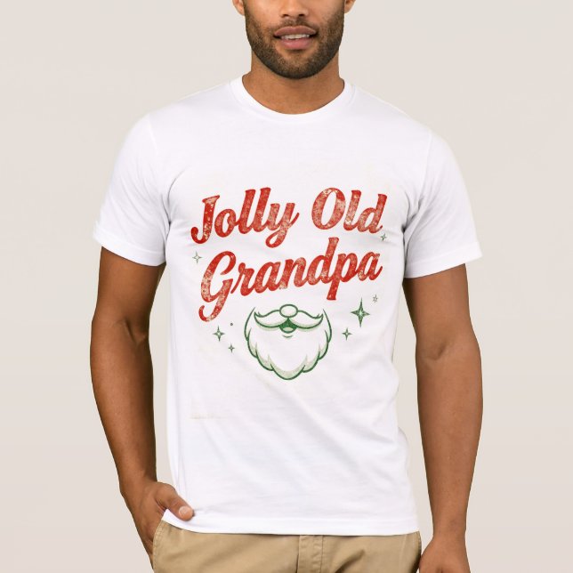 Camiseta Jolly Old Grandpa | Classic Christmas Shirt (Anverso)