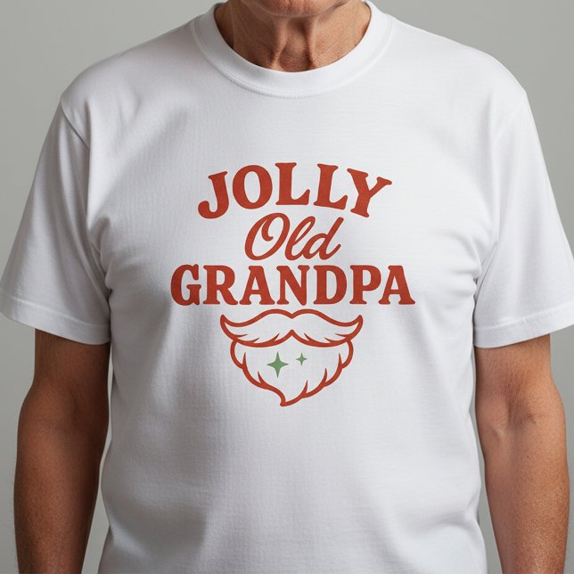 Camiseta Jolly Old Grandpa | Funny Holiday Grandpa Tee (Subido por el creador)