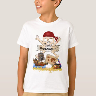 Camiseta Jolly Roger, barco pirata y el pecho de los pirata