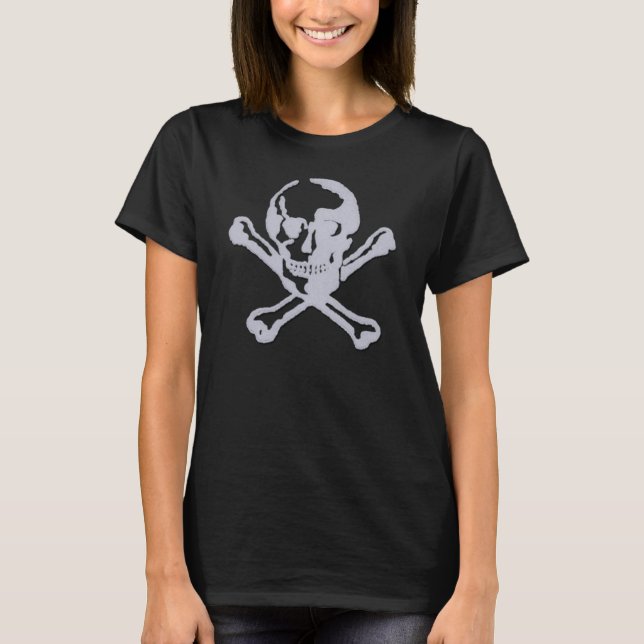Camiseta Jolly Roger estilo Letterpress (Anverso)