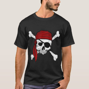 Camiseta Jolly Roger Pirate Pirates Skull Y Cruzar Huesos